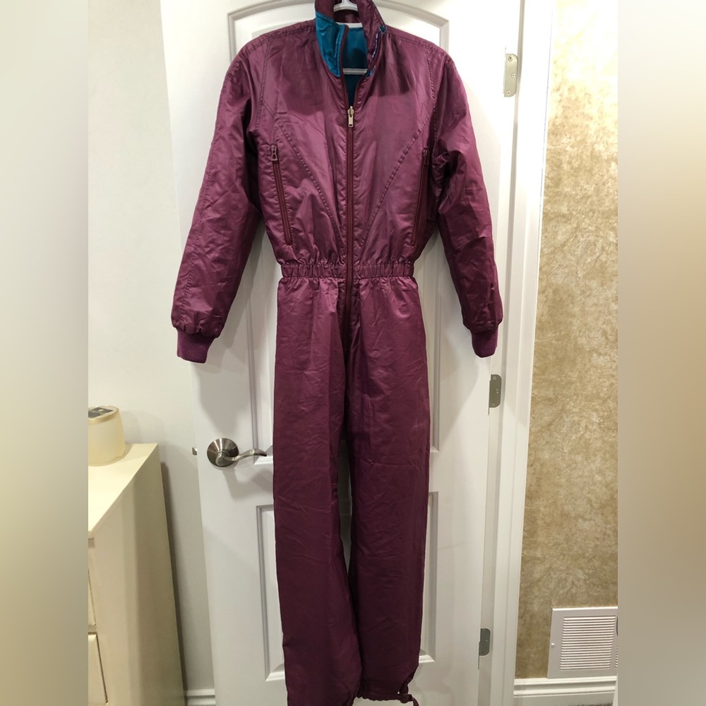 Colmar vintage one piece reversible ski suit